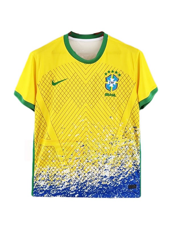 Brasile maglia speciale versione giocatore uniforme da calcio maglia da calcio gialla da uomo magliette sportive 2022